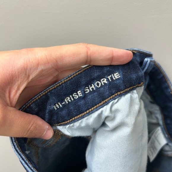 American Eagle Hi Rise Shortie Jean Shorts - Picture 3 of 4